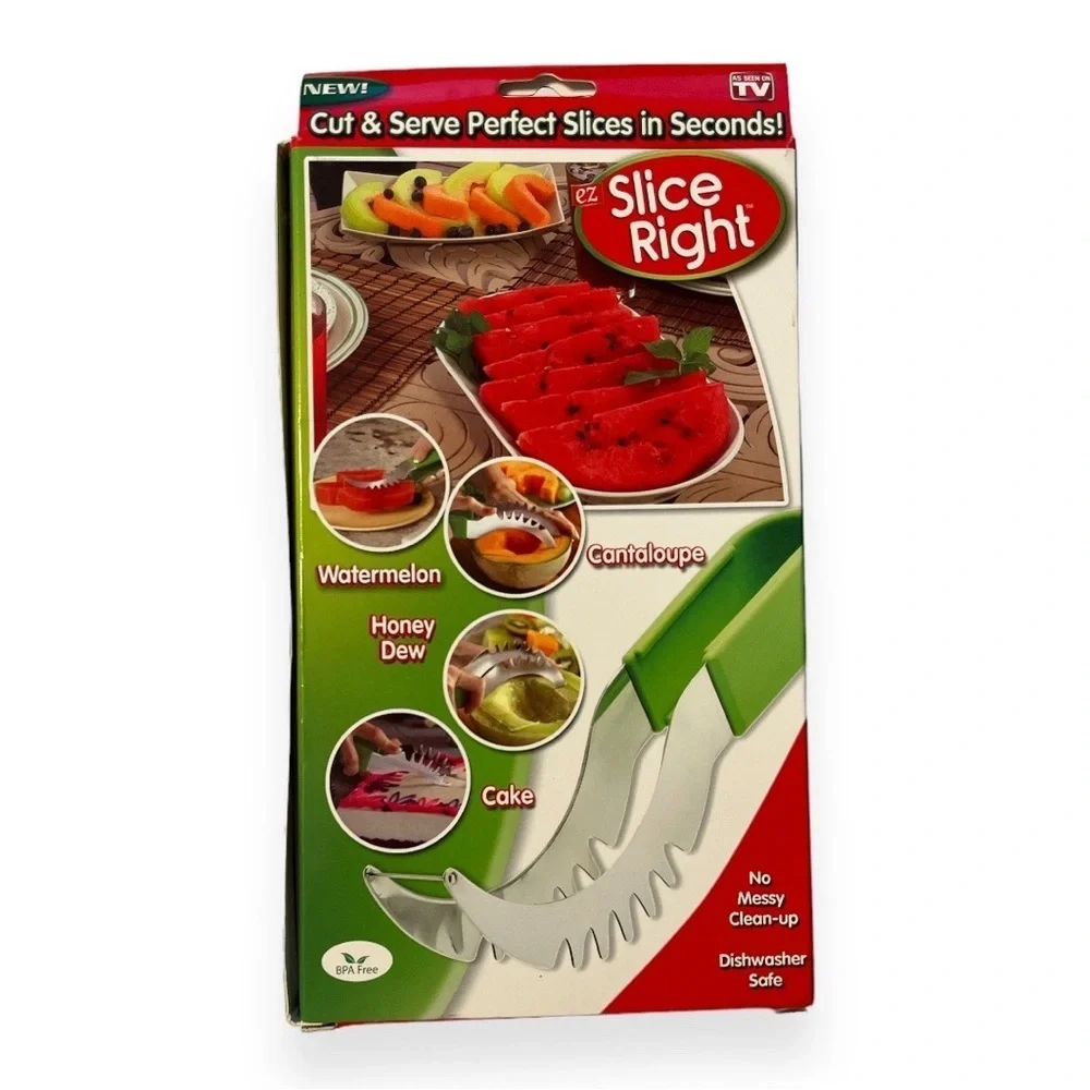 EZ Slice Right Water Melon Cake Honey Dew Slicer Original Seen on TV Picnic Prep